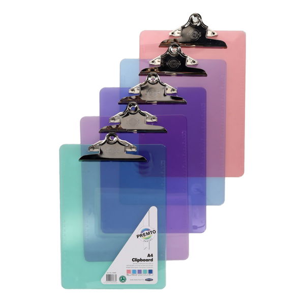Premto Pastel A4 Transparent Clipboard