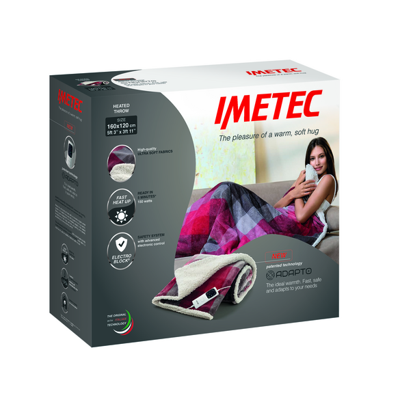Imetec Deluxe Tartan Heated Throw