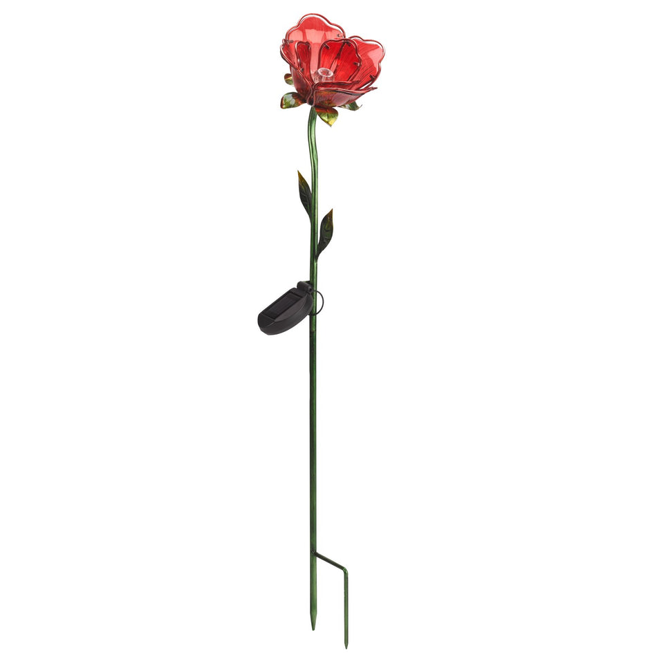 Red Rose Solar Light
