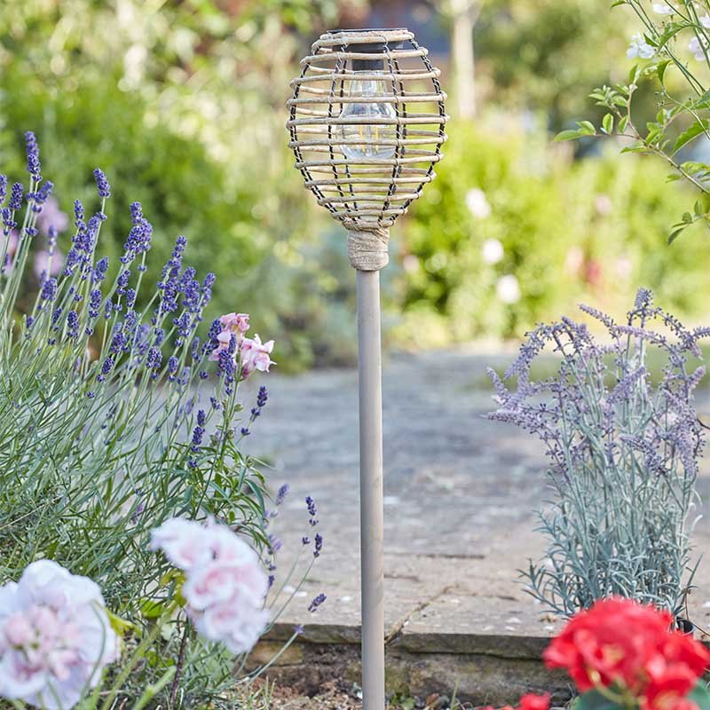 Lumina Faux Rattan Stake Light Natural