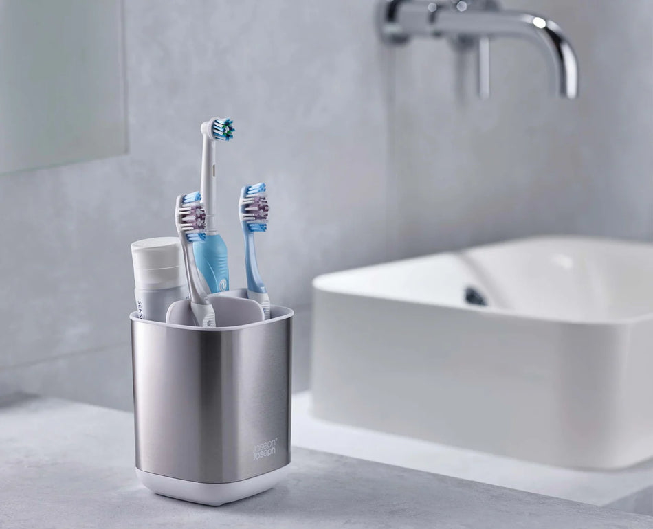 Joseph & Joseph Easy Store Toothbrush Caddy - White