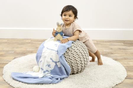 Peter Rabbit Signature Knitted Blanket with Soft Toy