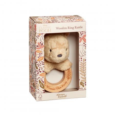 Winnie the Pooh Always & Forever Wooden Ring Rattle