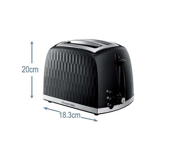Russell Hobbs Honeycomb 2 Slice Toaster Black