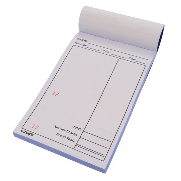 Concept 100pg Carbonless Restaurant Pad