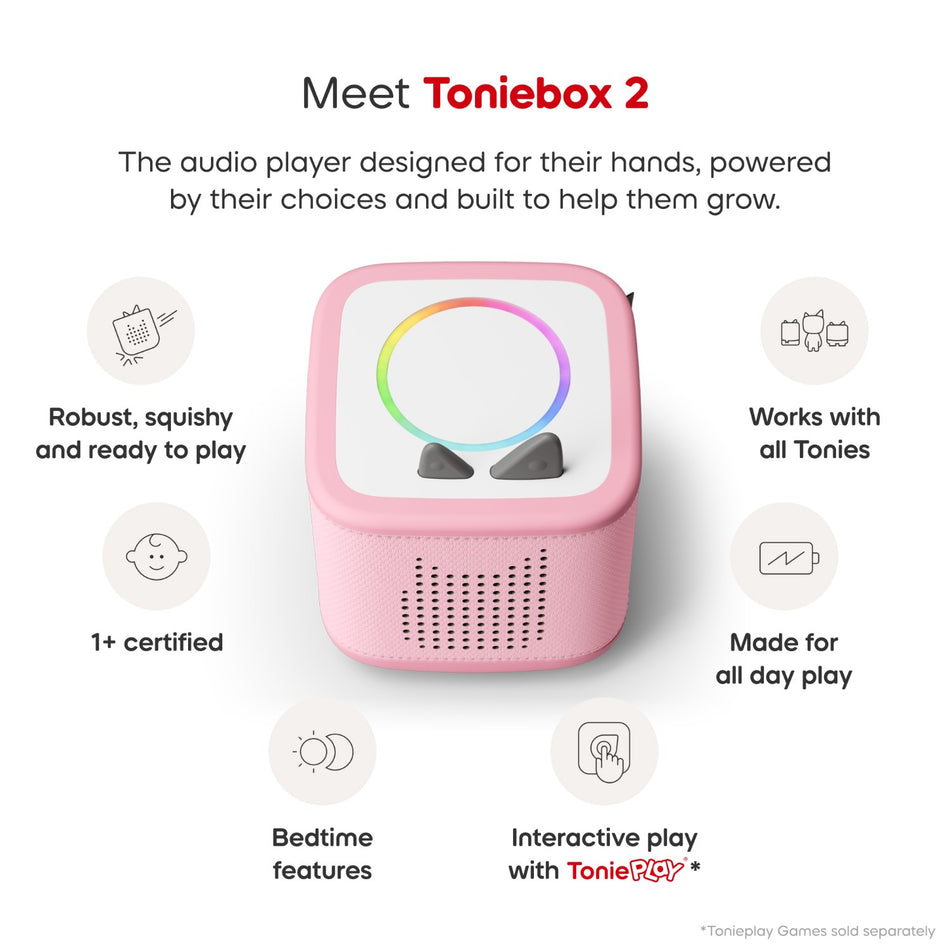 Tonies Toniebox 2 Cloud Pink Starter Set