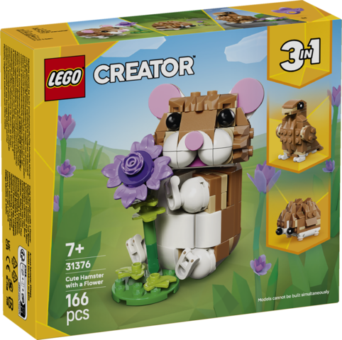 Lego Cute Hamster with Flower