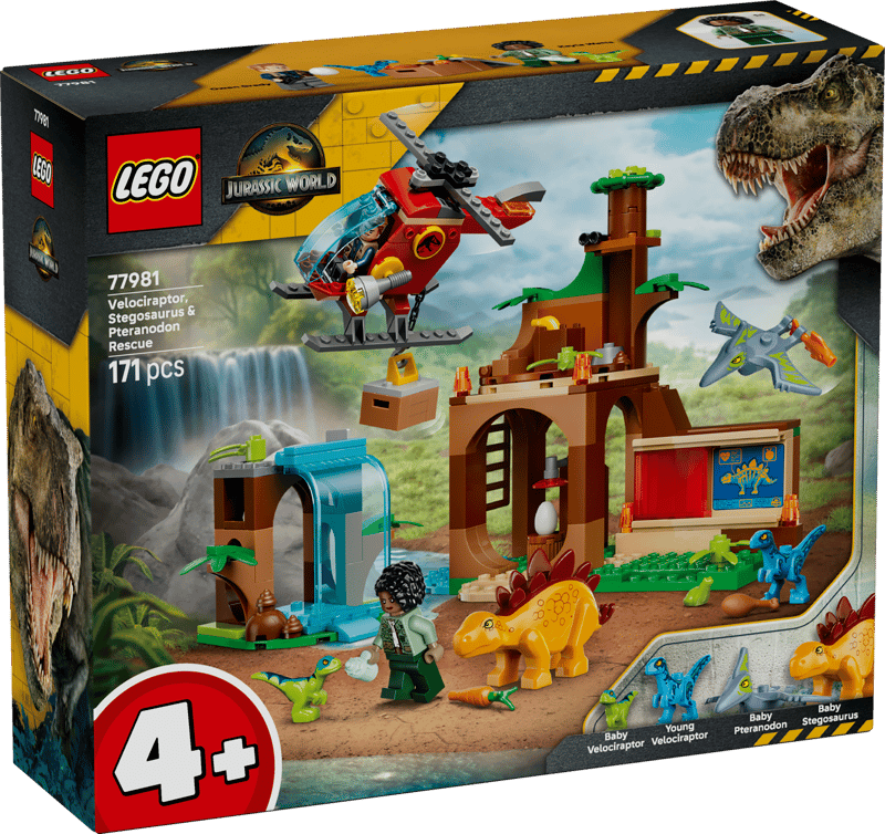 Lego Velociraptor, Stegosaurus & Pteranodon Rescue