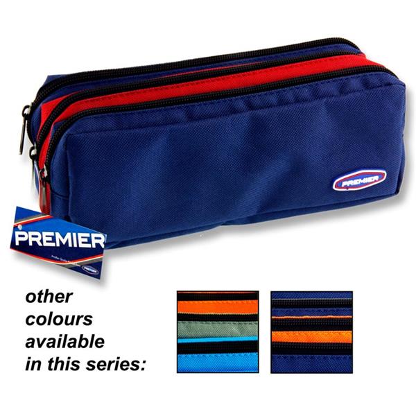 Premier 3 Pocket Zip Pencil Case