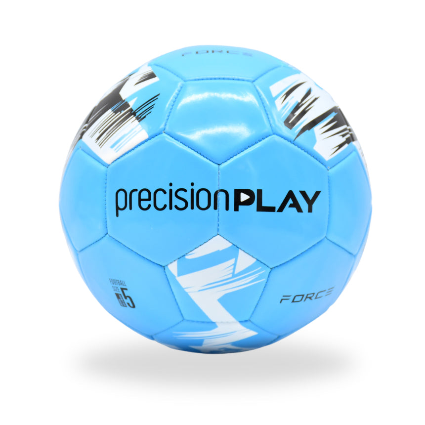 Precision Play Force Football Size 5 Fluo Blue White & Black