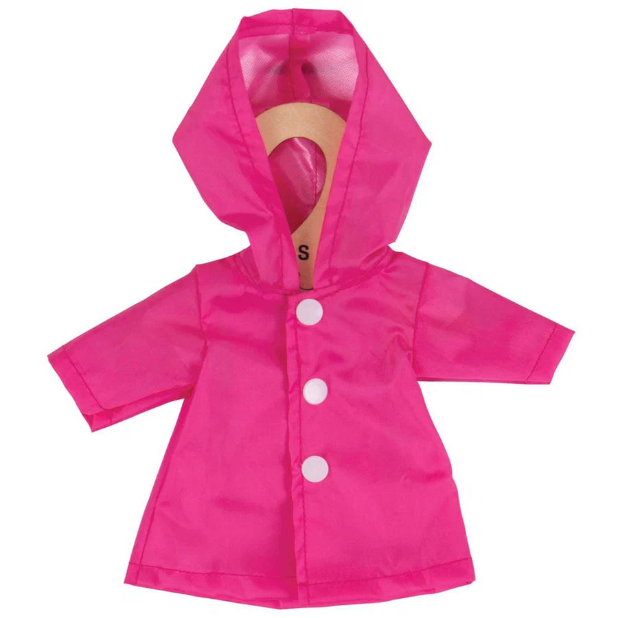 Pink Raincoat for Small Doll