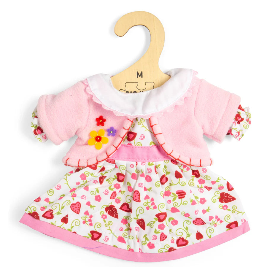 Heart Dress With Pink Cardigan Medium