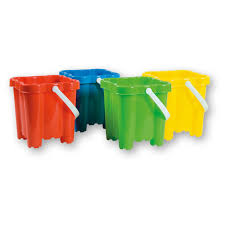 6" Sandcastle Bucket Primary Colours