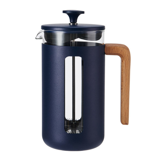 La Cafetiere Pisa 8 Cup Navy Wooden Handle