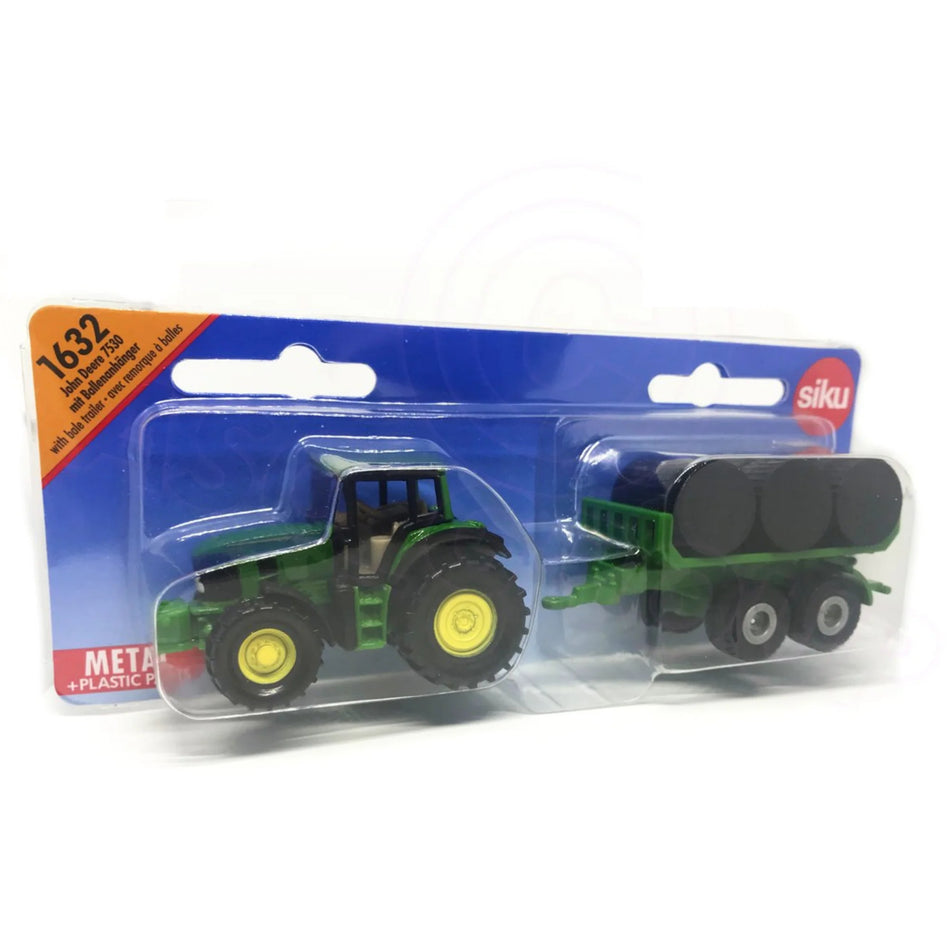 Siku 1:87 John Deere 7530 W/Trailer & Bales