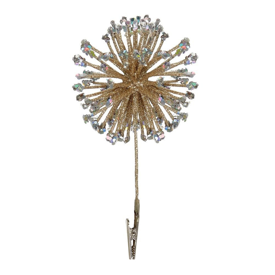 Champagne Gold Sparkle Burst Clip On 20cm