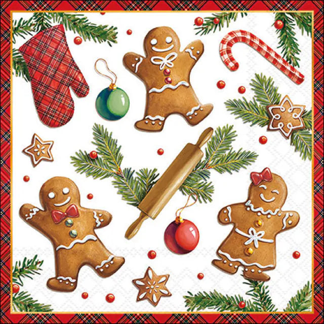 Gingerbread Cookies Napkin 20 Pack 33x33cm