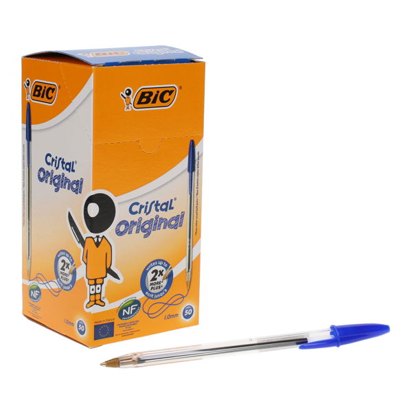 BIC Box 50 Cristal Original Ballpoint Pens