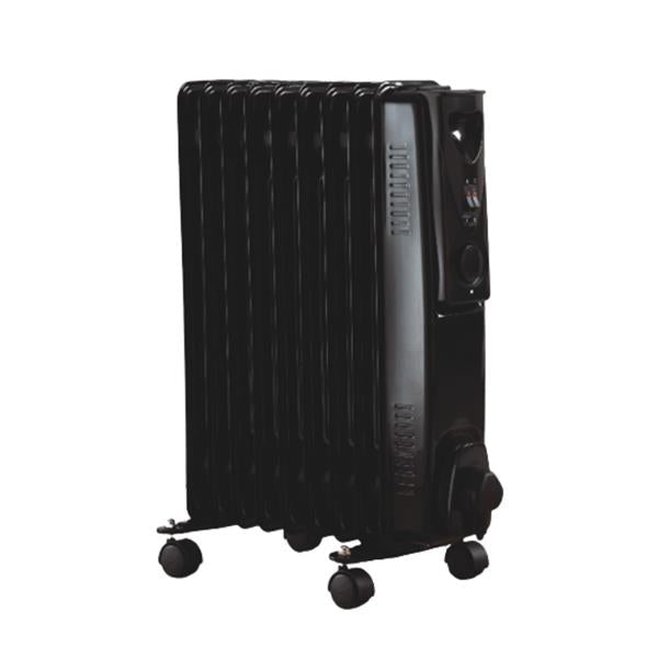 9 Fin Oil Filled Heater 2000W Black