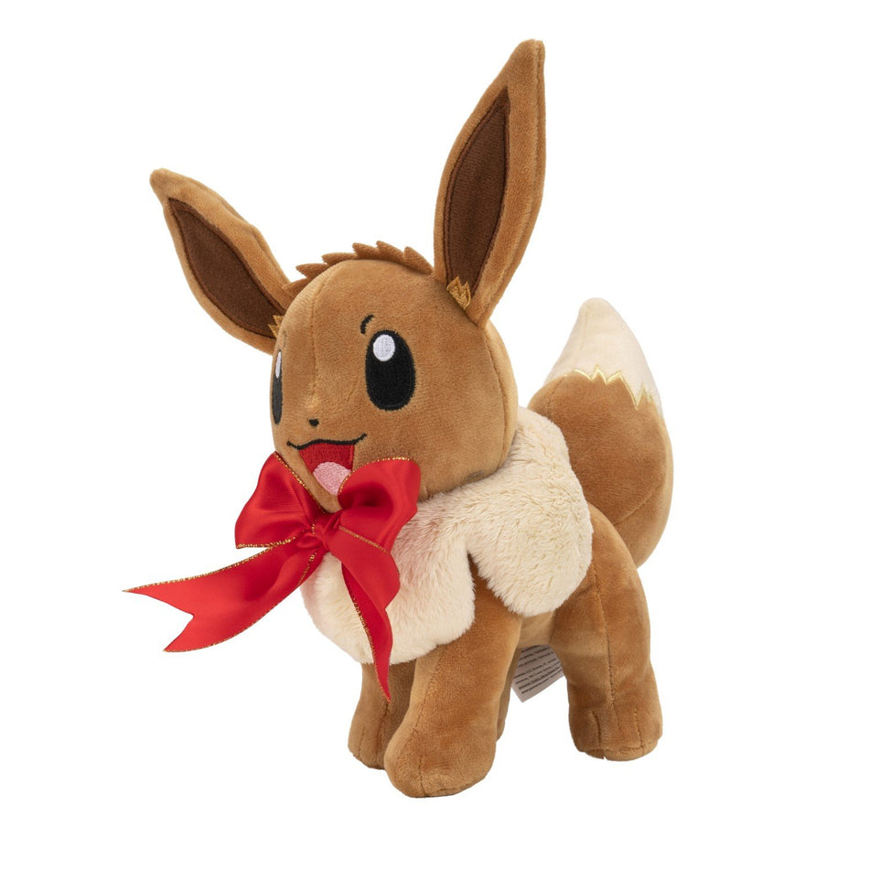 8" Pokemon Seasonal Plush Eevee with Bow