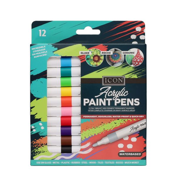 Icon Pkt.12 Acrylic Paint Pens