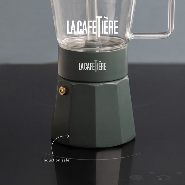 La Cafetiere Verona Glass Espresso Maker 6 Cup Green