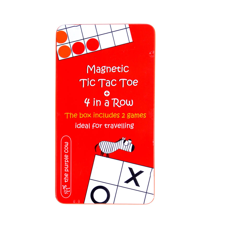 The Purple Cow 4 In A Row & Tic Tac Toe Magnetic Game