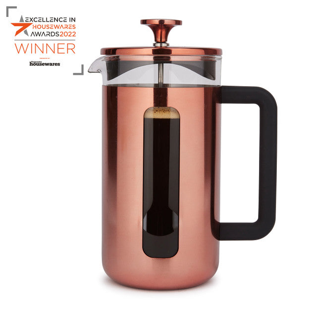 La Cafetiere Pisa 8 Cup Copper Wooden Handle