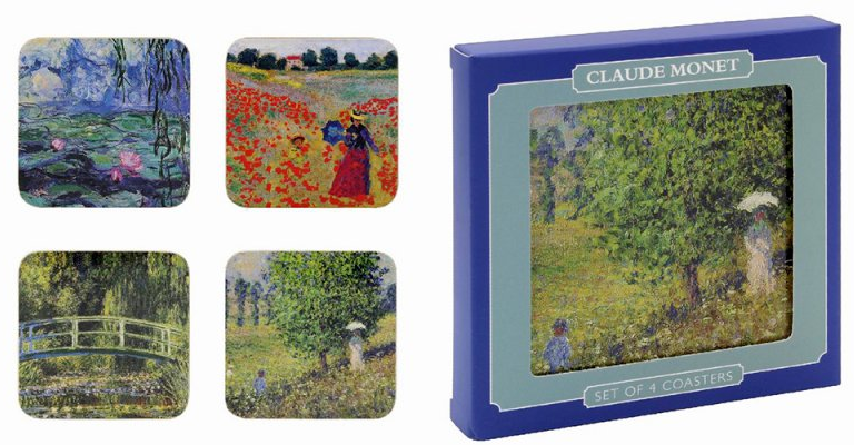 L&P Claude Monet Coasters Set 4