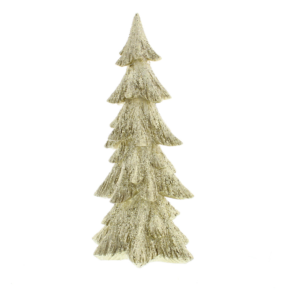 32cm Polyresin Christmas Tree Gold