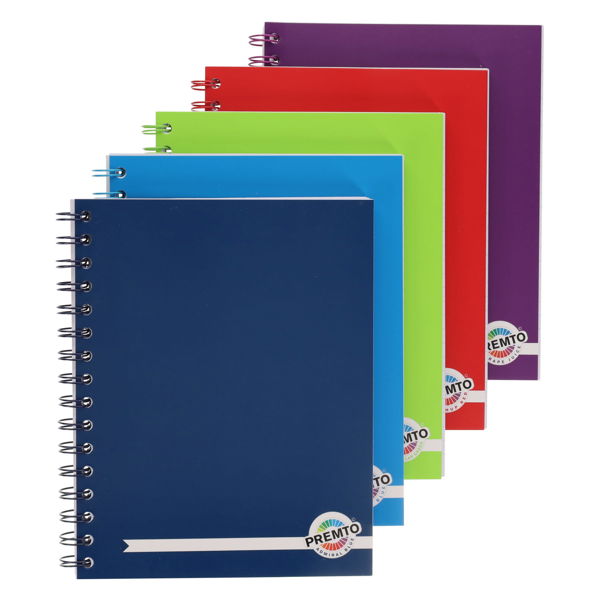 Premto A5 200pg Wiro Cardboard Cover Notebook