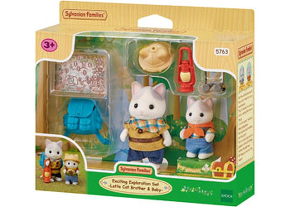 Exciting Exploration Set Latte Cat Brother & Baby Sylvanian 5763