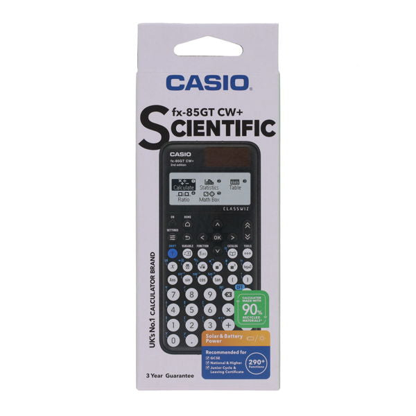 Casio FX85Gtcwplus Scientific Dual Power Calculator - Black
