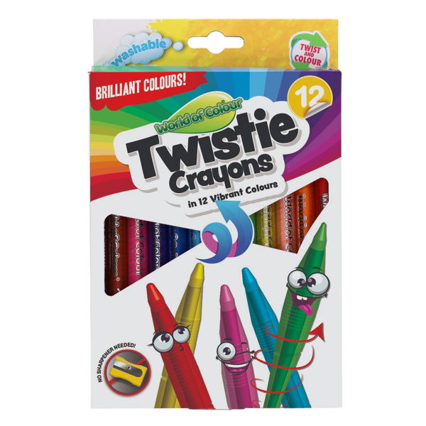 World of Colour Pack 12 Twisties Crayons
