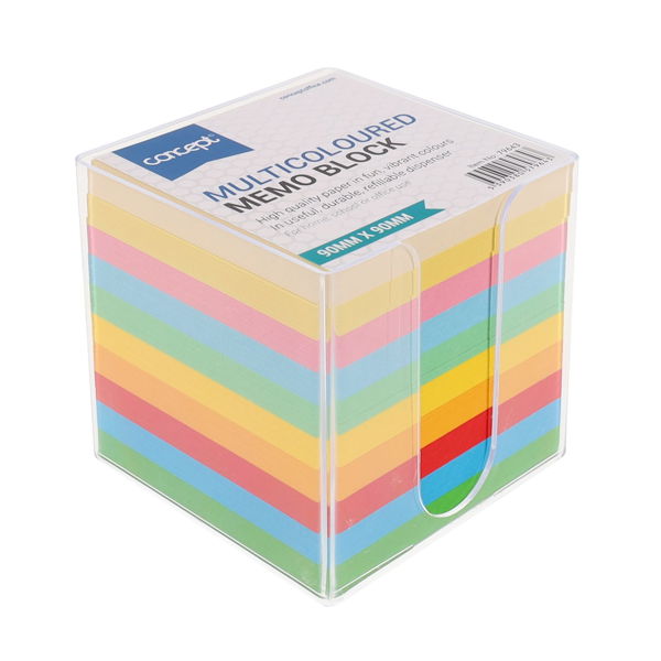 Concept Multicolour Memo Block In PVC Box