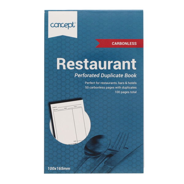 Concept 100pg Carbonless Restaurant Pad