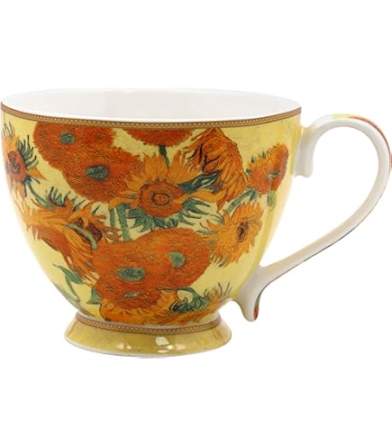 L&P Van Gogh Sunflowers Footed Mug