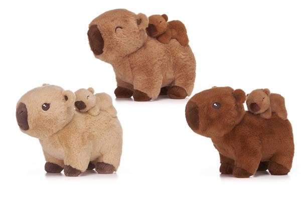 10" Capybara with Baby on Back Assorted