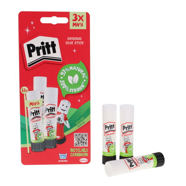 Pritt Pack of 3 11g Glue Stick