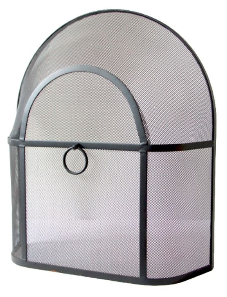 Heritage 71cm Curved Fire Guard Black