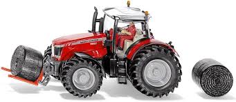 Siku 1:32 Massey Ferguson 8680 with Bale Handler