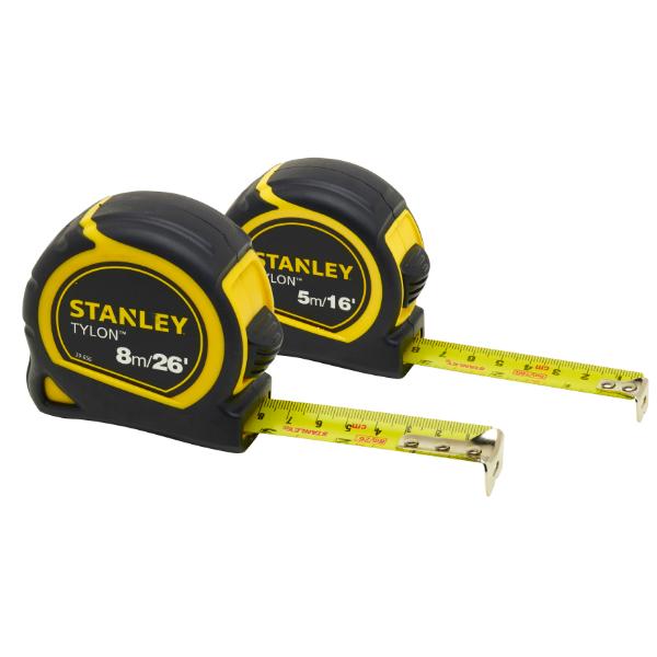 Stanley Tylon Pocket Tape Twin Pack 5m/16' & 8M/26'