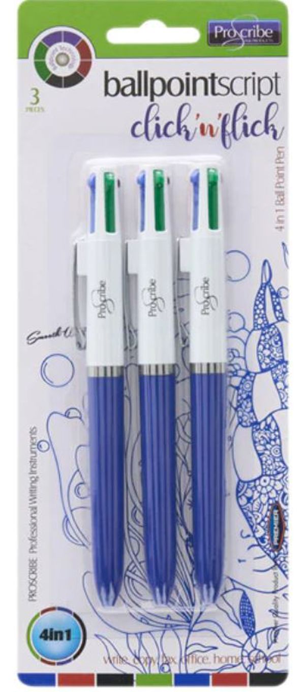 ProScribe Pkt.3 4-In1 Ballpoint Pens