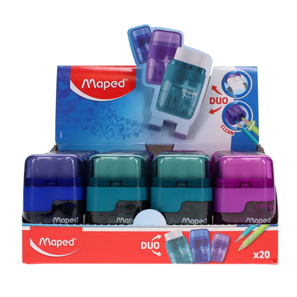 Maped Compact Duo Twin Hole Sharpener & Eraser