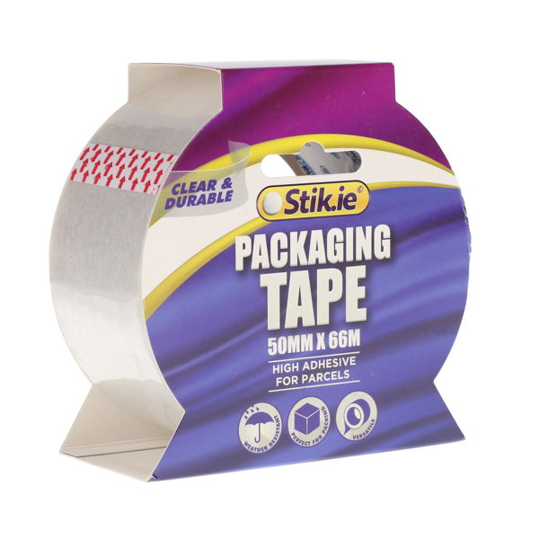 Stik-ie 50mm x 66m Clear Packing Tape