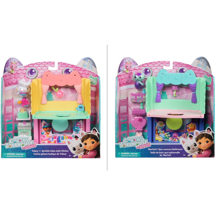 Gabby's Dollhouse Playset Movie Rooms Assorted