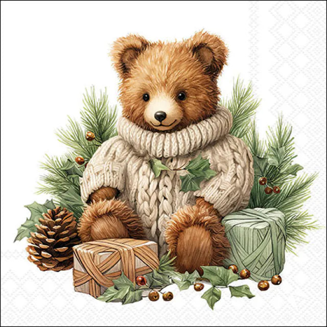 Cuddle Bear Napkin 20 Pack 33x33cm