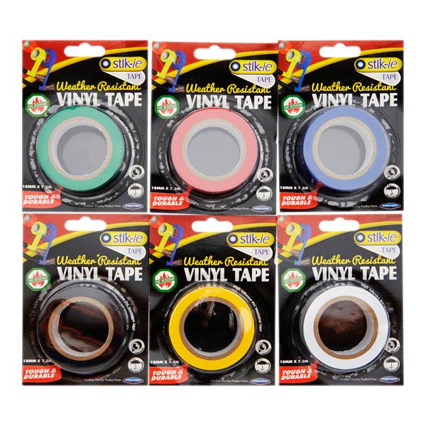 Stik-ie 18mm x 8yds Vinyl Tape