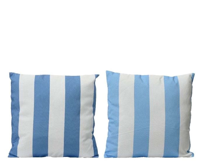 Outdoor Cushion Blue Stripe Design