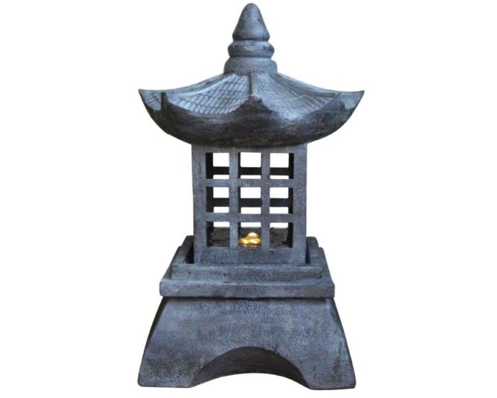 Water Feature Pagoda 64.5cm 4 LED Low Voltage